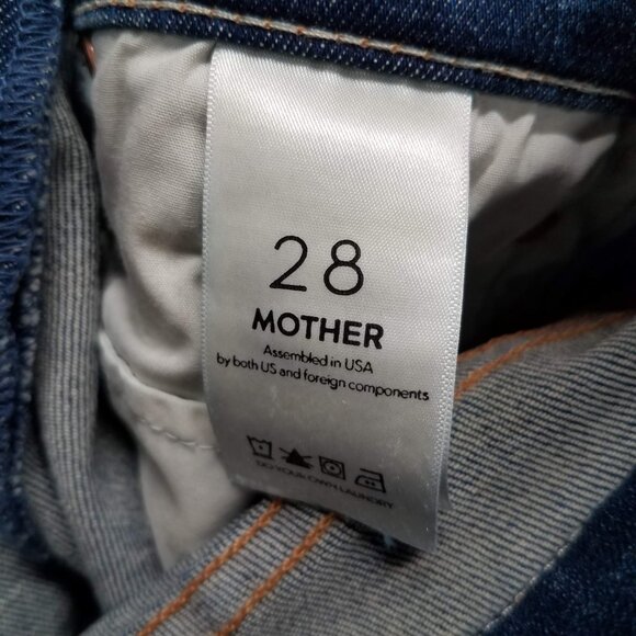 Mother Denim Jeans Blue Womens 28 The Vamp Fray Wash Crazy Like a Fox 1141-383 - Picture 9 of 10
